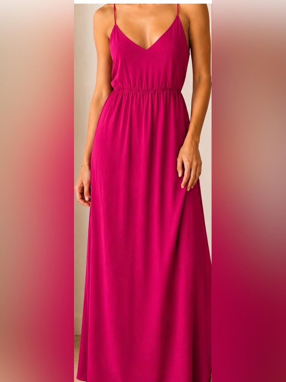 J.Crew Pink Halter Maxi Dress Open Back Sleeveless Size 00 XS
